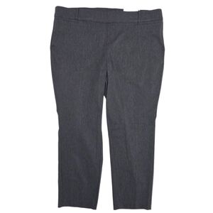 NWT Liz Claiborne Amy Pull On Pants 22W Short Charcoal Heathered Gray Straight